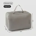 Organisateur de voyage gris avec poignée et double fermeture éclair, 34x22x12cm - Petit / Gris Ultime