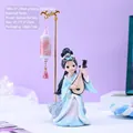 Blue ancient Chinese lady figurine with lute and cherry blossom lantern desk ornament - Lute Playing Maiden Night Light