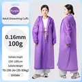 Waterproof purple EVA hooded raincoat for adults with adjustable drawstrings and elastic cuffs - Purple (Adult Bundle Mouth 100g)