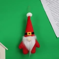 Gnomo natalizio in peluche con cappello rosso a punta e barba bianca per decorazioni festive - Babbo Natale senza Volto (Cappello Rosso)