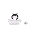 Angry black and white cat enamel pin with I Urge You To Accept Me As Your Leader text - Cat with Banner (CZ0495-4)