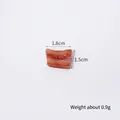 Miniature realistiche di fette di maiale per artigianato, misura 1,8 x 1,5 cm - Mini Fetta di Pancetta