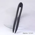 Minimalist black sandalwood U-shaped hair fork, 12.5cm long for vintage bun hairstyles - U Hairpin - A