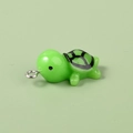 Mini resin green turtle pendant with metal hanging ring for DIY jewelry making - Turtle