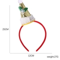 Christmas headband with red sequined Santa hat and white plush trim for holiday parties - Style E (Gold Sequin Santa Hat)