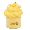 Close-up of yellow scented butter slime kit with lemon slice and banana charms - Banana Mud