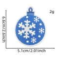 Blue Christmas snowflake embroidery patch for clothing decor 6.6x5.1cm size - Blue Christmas Patch 31# (Snowflake)