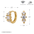 Dettagli di orecchini a cerchio in argento 925 dorato con dimensioni e peso esatti - Argento 925 placcato oro giallo / Oro