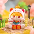 Simpatica statuetta Shiba Inu con costume da gatto e ciondolo portafortuna decorativa - A109 Gatto Shiba portafortuna
