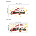 Weihnachtswandsticker mit Weihnachtsmann-Zug, 60x30cm Größe für festliche Hausdeko - Weihnachtsmann Zug / 30x60cm