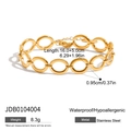 Minimalist 18K gold stainless steel chain bracelet with round link design for women - Round Link