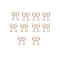 Detail of 10pcs pink and white enamel bow charms with gold plating for DIY jewelry - 10 Pieces Pack / White with Bowknot