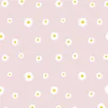 Waterproof light pink daisy pattern flower wrapping paper with white daisy print - Fresh Like You / Light Pink