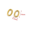Dettaglio di connettori ovali irregolari dorati 14mm x 9,3mm per creazione gioielli - Stile B (Ellisse Irregolare 14x9.3mm)