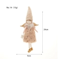 Christmas plush angel doll hanging ornament No. 14 with gold wings and star detail - No. 14 (White Hat Angel-White Dress)