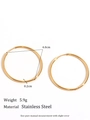 Orecchini a cerchio classici in acciaio inossidabile placcato oro 18K da 40 mm - 40mm (Diametro 2mm)
