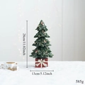 Boîte à musique rotative sapin de Noël en résine avec pommes de pin et base cadeau 28cm - Petit Sapin de Noël 28cm
