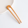 Horquilla minimalista naranja mate en forma de U para moños con diseño simple - Naranja