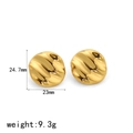 Orecchini in acciaio inossidabile placcati oro 18k con design a onde irregolari - Stile a Onde d'Acqua Dorato (TE6555-G)