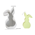 3D bunny silicone candle mold with 12.8cm height dimension and finished wax rabbit - Bunny 01