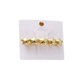 Golden five-pointed star hair clip set in shiny metal finish on a product card - Gold Five-pointed Star