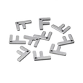 Silver stainless steel letter F pendant charms for DIY jewelry making and bracelets - Letter F