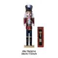 38cm wooden nutcracker soldier drummer with red uniform and luxury gift box - 38cm / Red Drummer (3814)
