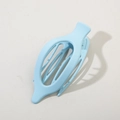 Fermaglio per capelli ovale piatto in azzurro opaco con denti interni a forte tenuta - Blu Lago Opaco
