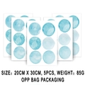 Set di 5 adesivi da parete in PVC a pois acquerello blu per cameretta, 20x30cm - Pois Sfumati Blu (Stile I) / 20x30cm (5 Pezzi/Confezione)