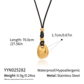 Dimensions du collier goutte d'eau en acier inoxydable avec cordon noir et étanchéité - Style Forme de Goutte d'Eau (YYN025282)