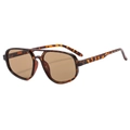 Classic double bridge aviator sunglasses with tortoise shell frame and brown lenses - Tortoise Shell Frame