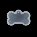 Translucent bone-shaped silicone mold for DIY resin keychains and dog tag pendants - Large Dog Bone (17-325) / Clear