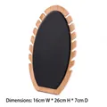 Bamboo necklace display stand with black leather padding, 16x26x7cm jewelry organizer - Banana Leaf Black PU Leather