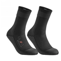 3mm neoprene diving socks with anti-slip football pattern sole and reinforced toe - Black Bw3021-b / M (size 38-39)