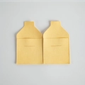 Bolsas de microfibra amarillas para joyas de dos piezas con cierre de enchufe y diseño - 8*8cm / Amarillo