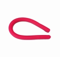 C-shaped red TPR stretchy noodle toy for stress relief on a plain white background - Red