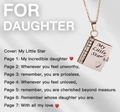 Rose gold envelope locket necklace engraved My Little Star for daughter gift - 16 Silver Daughter Style Necklace