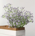 Artificial purple gypsophila bouquet in a minimalist white paper bag for home decoration - Light Purple