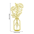 Decoración de pared de jarrón de flores de metal dorado mate nórdico 30cm - Estilo A / Dorado