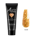 Golden glitter nail extension gel in a 15ml tube for quick UV LED professional modeling - Sequin Gold (GL04)