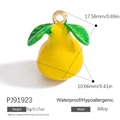 Joli pendentif poire jaune en alliage pour création bijoux DIY design imperméable - Poire/Jaune