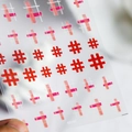 Adesivo per unghie a rete giapponese KX105 con hashtag rosso e motivo a griglia astratto - Stile Hashtag Rosso (KX105)