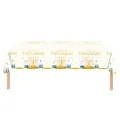 Tovaglia Hanukkah con stampa di menorah dorata e regali blu su tessuto bianco - Tovaglia Bianco Oro / 137*274cm