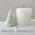 Modern geometric Christmas tree silicone mold set with dimensions for DIY candle making - Diamond Christmas Tree H-0952