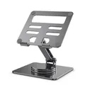 Supporto per tablet grigio siderale in alluminio girevole con design pieghevole e regolabile - Grigio Siderale (Supporto Rotante 360 Pieghevole)