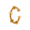 Clip per orecchio dorata stile vite e dado industriale dal design punk minimalista - KC Oro Dado a Vite (A-328)