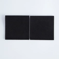 Set of two black velvet envelope jewelry pouches for necklaces and small accessories - Black