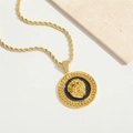Opvallende gouden gedraaide ketting met een vintage leeuwenkop reliëf hanger dames - Leeuwenkoning Vorm
