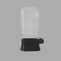 Contenitore salvafreschezza per erbe con corpo trasparente e base in plastica nera - Grande / Nero
