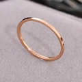 Minimalist titanium steel ring in rose gold finish on grey velvet background - US 3 / Rose Gold